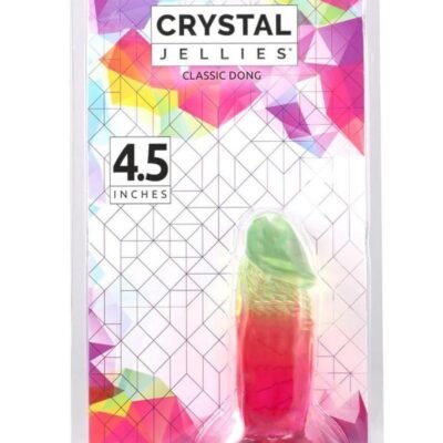 Crystal Jellies Dildo 4.5in - Rainbow