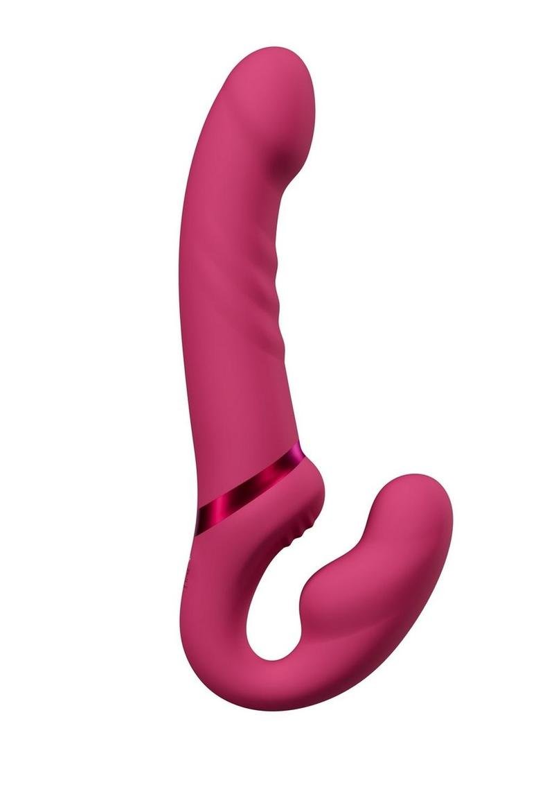 Lovense Lapis Silicone Dual End Strapless Strap-On - Magenta - Imagen 2