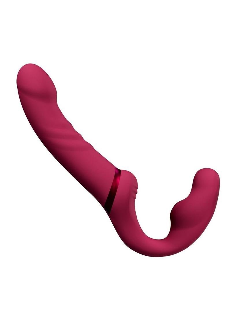 Lovense Lapis Silicone Dual End Strapless Strap-On - Magenta - Imagen 3