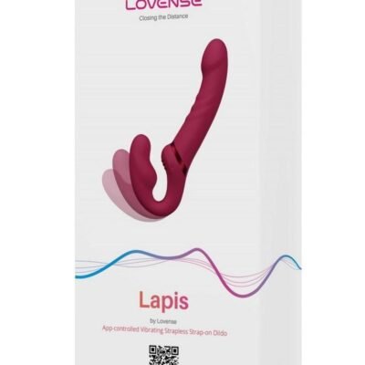 Lovense Lapis Silicone Dual End Strapless Strap-On - Magenta