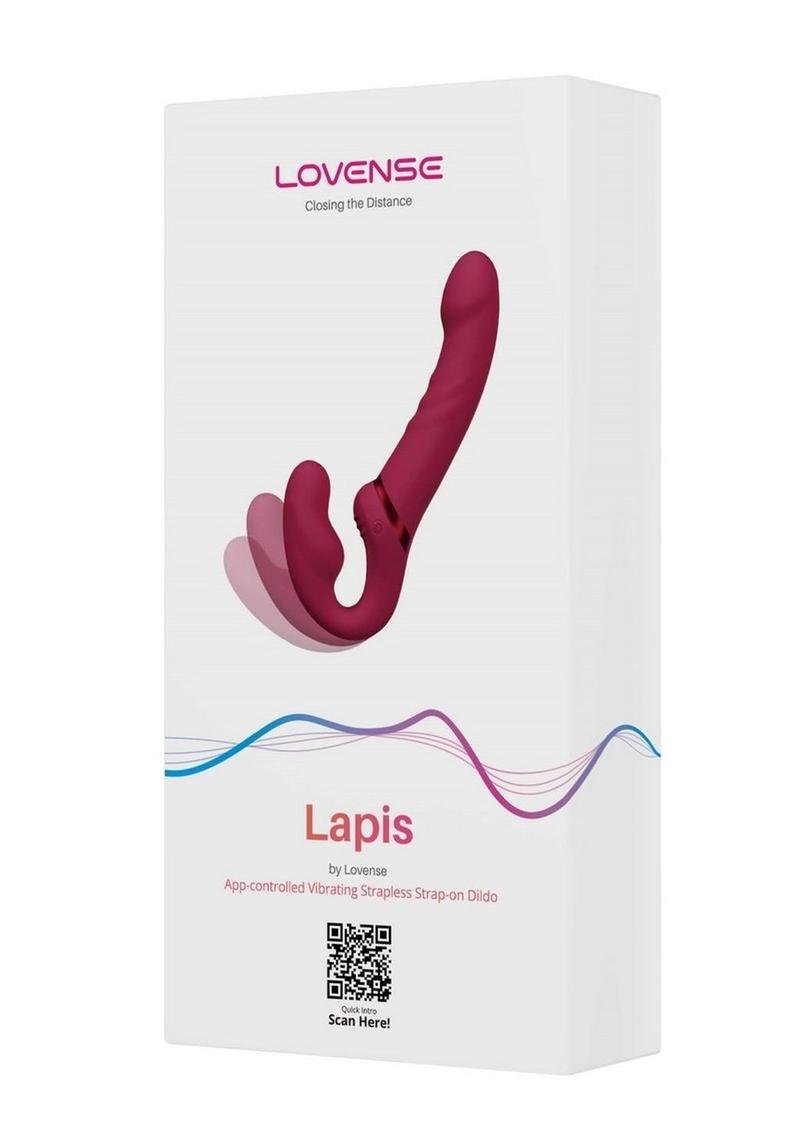 Lovense Lapis Silicone Dual End Strapless Strap-On - Magenta