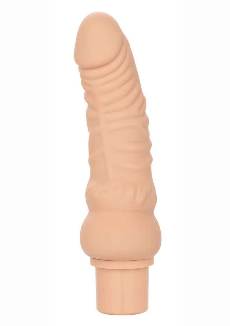Power Stud Curvy Silicone Vibrating Dong - Vanilla - Imagen 3