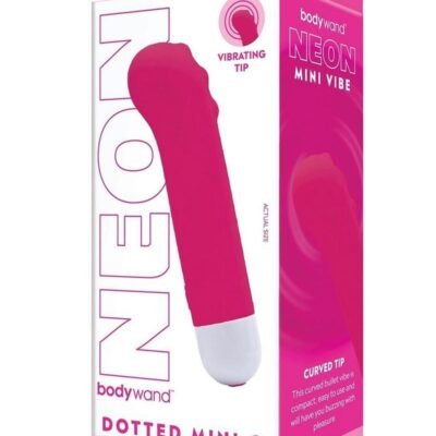 Bodywand Neon Mini Dotted G-Spot Vibe - Vibrador de Punto G 4.7" - Rosa Neón