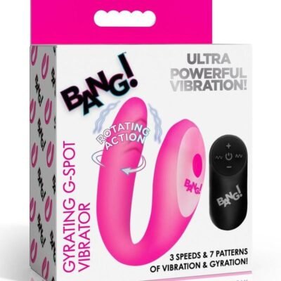 XR Brands BANG! Vibrador G-Spot Gyrating con Control Remoto 3,9″ Rosa