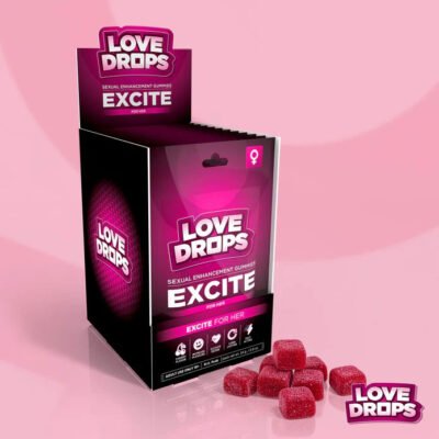 Love Drops Excite for Her - Gummies de Bienestar Sexual Femenino - 8 Unidades