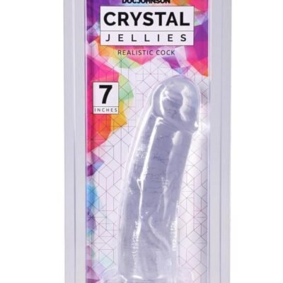 Doc Johnson Crystal Jellies - Dildo Realístico 7" - Transparente